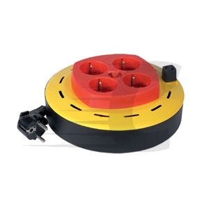 Extensão enrolável | 4 tomadas| 5 metros