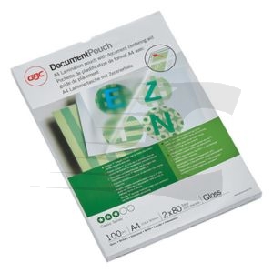 Capas para plastificar A4 | GBC | Brilhantes | 2x80 mícrons | 100 unidades