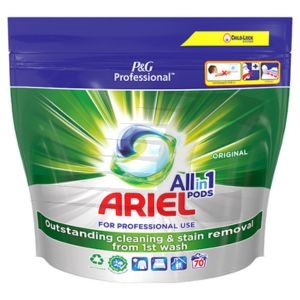 Ariel Detergente em cápsulas All-in-One Profissional Regular | 70 lavagens