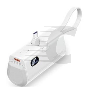 Powerbank | 4800 mAh |  carregamento rápido USB-C 22,5 W | branco