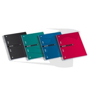Enri Caderno espiral A5+ | Quadriculado 5 mm Capa dura Sortido