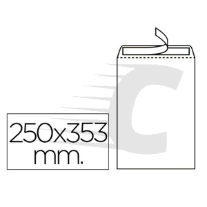 Envelope Papel Branco | 250x353mm | 250u.