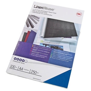 Capas de encadernação LinenWeave GBC | A4 | 100 unidades