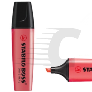 Marcador vermelho fluorescente Stabilo Boss 70/40